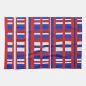 Linge De Cuisine Plaid en rouge, blanc et bleu (Horizontal)