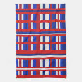 Linge De Cuisine Plaid en rouge, blanc et bleu (Vertical)