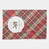 Linge De Cuisine Plaid Farmhouse Red Check Russe Joyeux Noël (Horizontal)