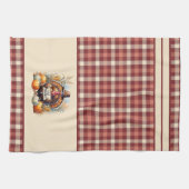 Linge De Cuisine Plaid Gratitude – Thanksgiving Turkey with Pumpkin (Horizontal)