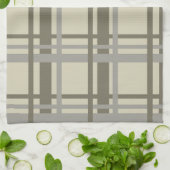 Linge De Cuisine Plaid gris et crème (Plié)