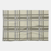 Linge De Cuisine Plaid gris et crème (Horizontal)