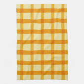 Linge De Cuisine Plaid jaune et orange (Vertical)