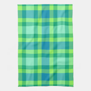 Linge De Cuisine Plaid moderne de la moitié du siècle - vert et