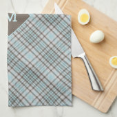 Linge De Cuisine Plaid Monogramme personnalisé / Motif Tartan (Quart Plié)