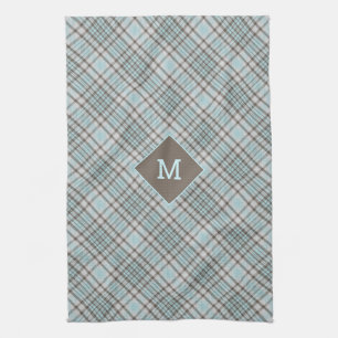 Linge De Cuisine Plaid Monogramme personnalisé / Motif Tartan