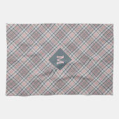 Linge De Cuisine Plaid Monogramme personnalisé / Motif Tartan (Horizontal)