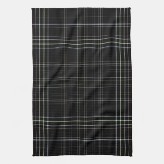 Linge De Cuisine Plaid noir (Vertical)