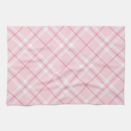 Linge De Cuisine Plaid rose-clair (Horizontal)