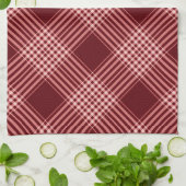 Linge De Cuisine Plaid Rouge Et Blanc (Plié)