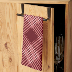 Linge De Cuisine Plaid Rouge Et Blanc