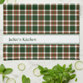 Linge De Cuisine Plaid rouge, vert et crème (Plié)