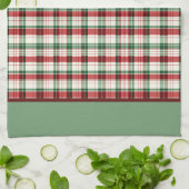 Linge De Cuisine Plaid vert (Plié)