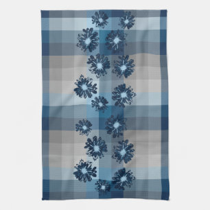 Linge De Cuisine Plaid vintage de Verseau et floral psychédélique