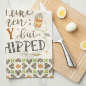 Linge De Cuisine Plaisanterie drôle de Latte d'épice de citrouille (Quart Plié)