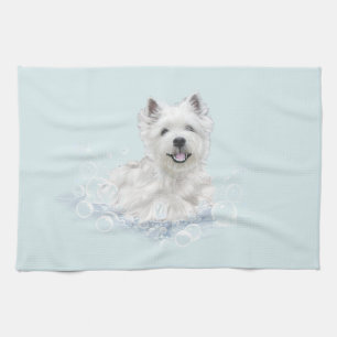 Linge De Cuisine Plaisir du bain pour Westie