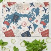 Linge De Cuisine Plan de carte du monde (Plié)