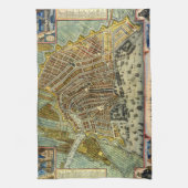 Linge De Cuisine Plan de rue antique d'Amsterdam, Pays-Bas (Vertical)