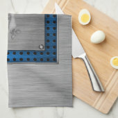 Linge De Cuisine Plan en métal brossé (Quart Plié)