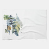 Linge De Cuisine Plan forestier de l'aquarelle (Horizontal)