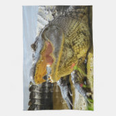 Linge De Cuisine Plan rapproché d'alligator de l'Amérique. Face à (Vertical)