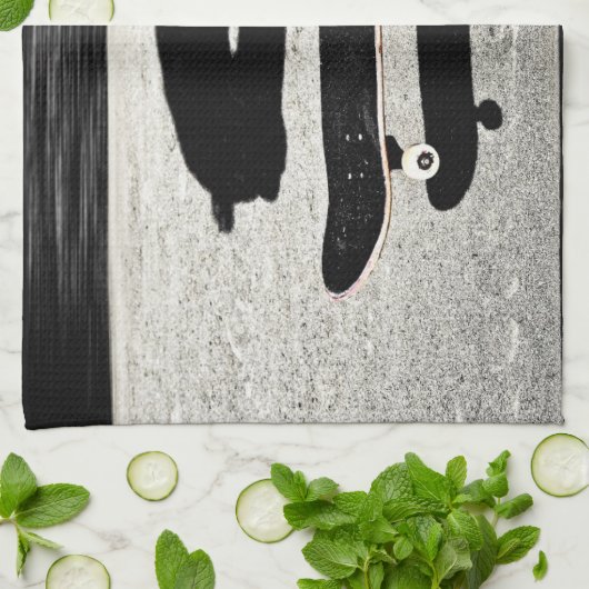 Linge De Cuisine planche à roulettes serrée (Plié)