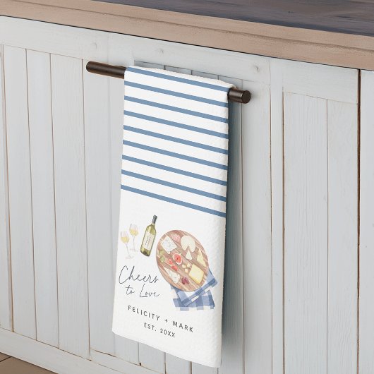 Linge De Cuisine Planche de charcuterie Vin & Fromage À l'amour