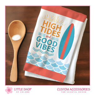 Linge De Cuisine Planche de surf Marées hautes Bonnes vibrations Pl
