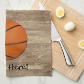 Linge De Cuisine Plancher en bois de basket-ball personnalisé (Quart Plié)