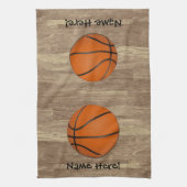 Linge De Cuisine Plancher en bois de basket-ball personnalisé (Vertical)