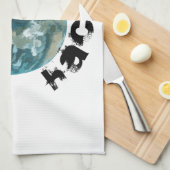 Linge De Cuisine planète Terre piratée (Quart Plié)