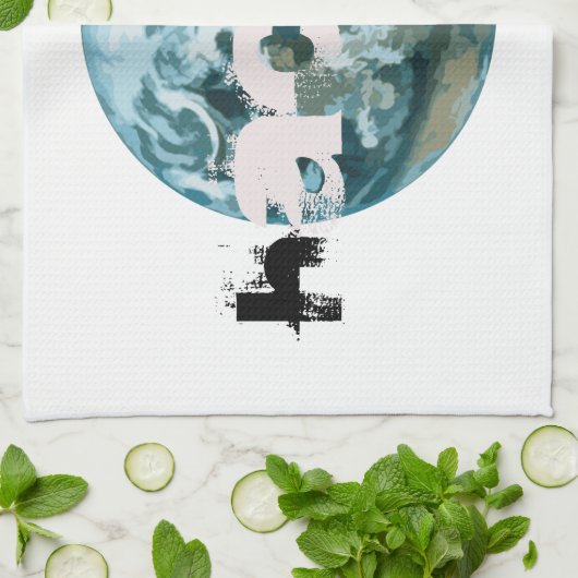 Linge De Cuisine planète Terre piratée (Plié)