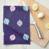 Linge De Cuisine Planètes de pastel de Kawaii (Quart Plié)