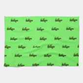 Linge De Cuisine Plante Cactus sur vert clair (Horizontal)
