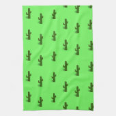Linge De Cuisine Plante Cactus sur vert clair (Vertical)