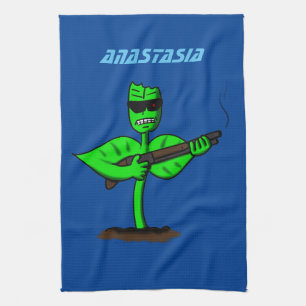 Linge De Cuisine Plante cyborg Germinator dessin animé drôle