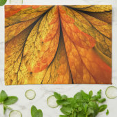 Linge De Cuisine Plante d'automne, Abstrait moderne Fractal Art Lea (Plié)