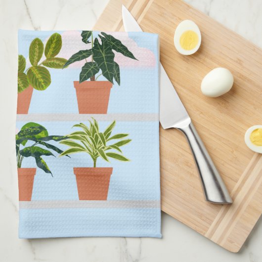 Linge De Cuisine Plantes de maison (Quart Plié)