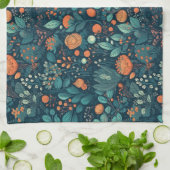 Linge De Cuisine Plantes et fleurs scandinaves (Plié)