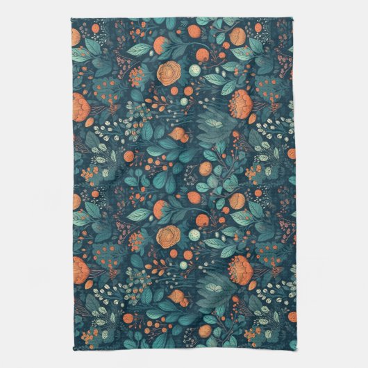 Linge De Cuisine Plantes et fleurs scandinaves (Vertical)