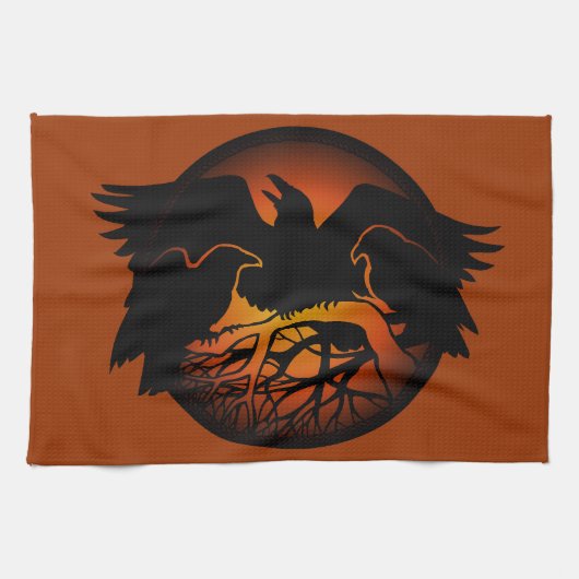 Linge De Cuisine Plaque de corbeau Premières Nations Corbeau Plaque (Horizontal)