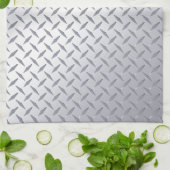 Linge De Cuisine Plaque diamant en acier brillant (Plié)