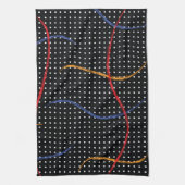 Linge De Cuisine Plaque et points de peinture rétro (Vertical)