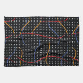 Linge De Cuisine Plaque et points de peinture rétro (Horizontal)