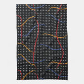 Linge De Cuisine Plaque et points de peinture rétro (Vertical)