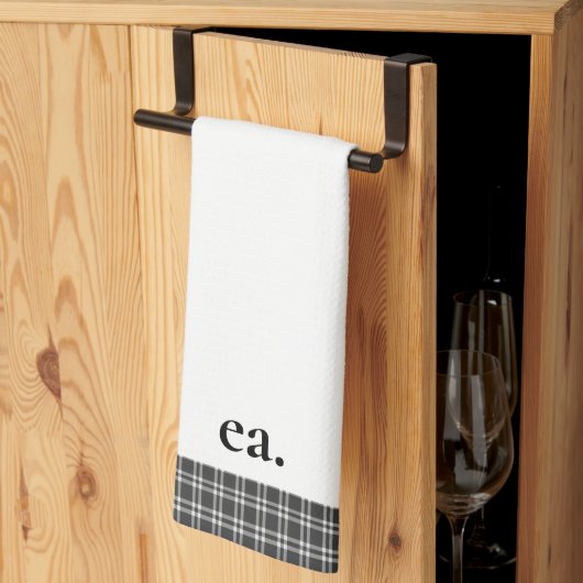 Linge De Cuisine Plaqué noir (Pliage en tiers)