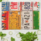 Linge De Cuisine Plaques de licence américaines Art America (Plié)