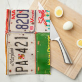 Linge De Cuisine Plaques de licence américaines Art America (Quart Plié)