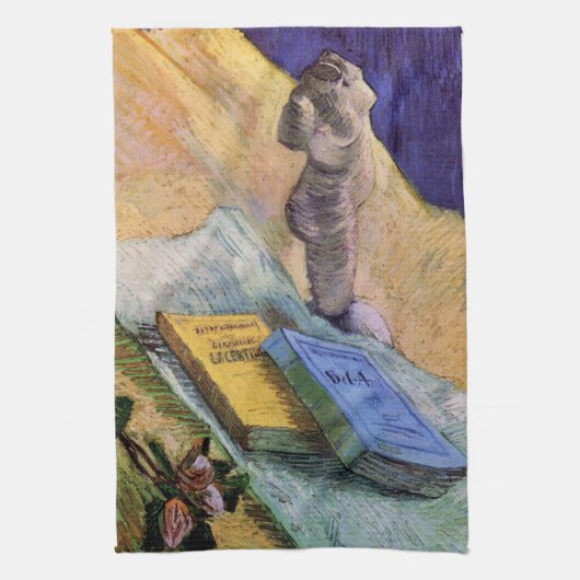 Linge De Cuisine Plaster Statuette Rose et romans Vincent van Gogh (Vertical)