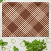 Linge De Cuisine Plat Brown Et Blanc Sienna (Plié)